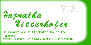 hajnalka mitterhofer business card